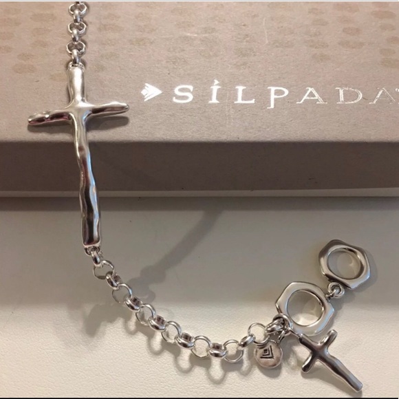 Silpada Jewelry - Silpada Cross ‘In Good Faith’ Sterling Silver bracelet BNIB